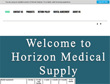 Tablet Screenshot of horizonmedicalsupplies.com